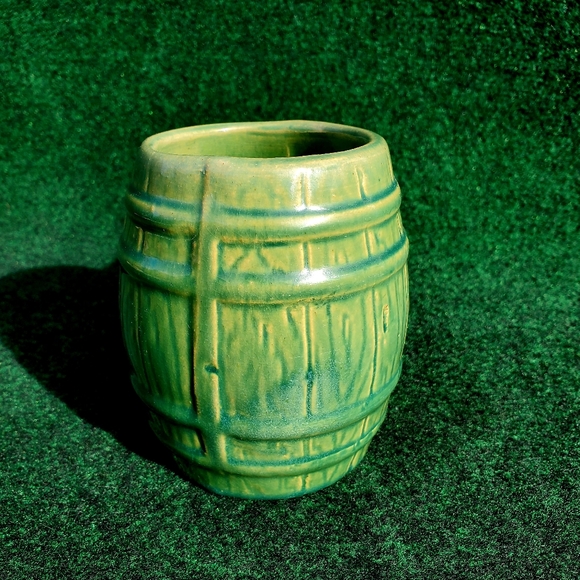 VTG McCoy Pottery Green Tankard Barrel Glaze Ceramic USA c.1930 20oz EUC - Picture 2 of 12